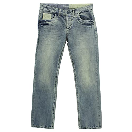 Camp David, NI:CK:R611, Herren Jeans Hose Stretchdenim Light Vintage Used W...