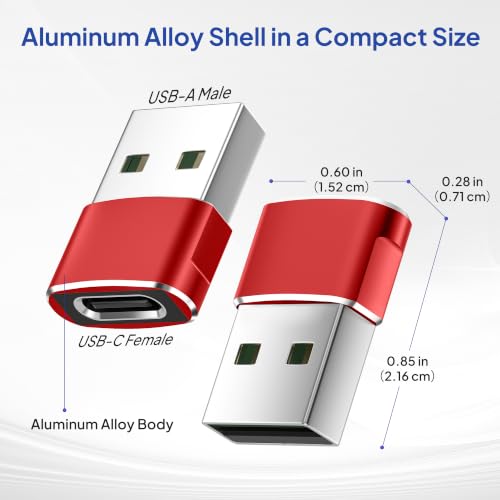 Image of USB C Female to USB Male Adapter 4-Pack,Type A Charger Cable Plug Connector for iPhone 11 12 Pro Max Mini,XR SE,Airpods iPad 8th Air 4th Generation,Samsung Galaxy Note 10 20 S20 Plus S21 21 Ultra,A71