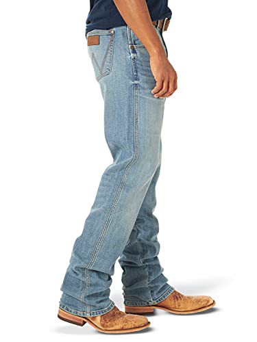Wrangler Men's Retro Slim Fit Boot Cut Green Jean, Eagleton, 42W X 34L #TOP2