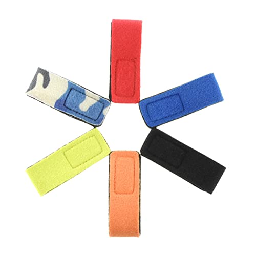 Sosoport 6 Piezas Correa De Caña De Señuelo Portacañas Caña De Pescar y Carrete Vara Carpa Palos Carrete De Pesca Soportes Luz De Noche De Pesca Caña De Pescar Telescópica Perforar Nylon