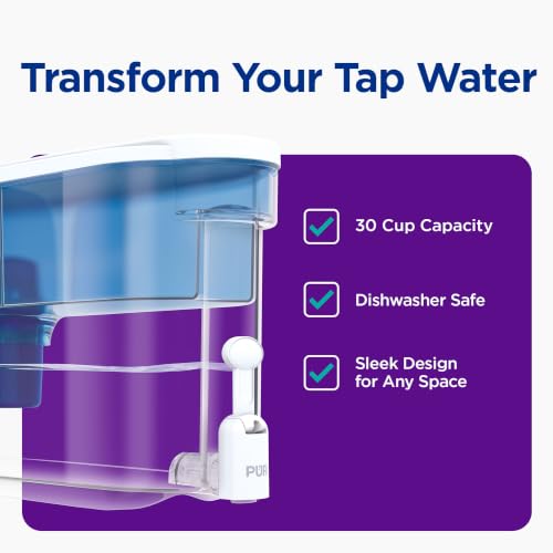 PUR 30-Cup Countertop Water Filter Dispenser, White/Blue, DS1800Z - Image 2