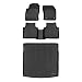 MAXLINER Custom Fit Floor Mats 2 Rows and Cargo Liner Behind 2nd Row Set Black for 2018-2019 Volkswagen Tiguan 7 Passenger
