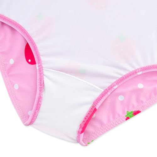 Image of Girls Swimsuit One Piece Bathing Suit with Adjustable Straps Cute Little Kids Swimming Suits Beach Swimwear 4T-12