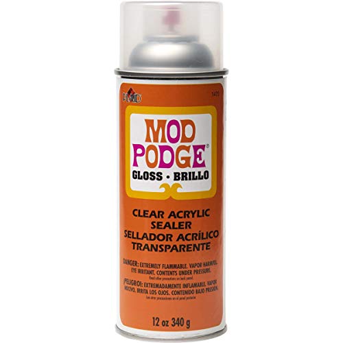 GRAS Art Bundles Mod Podge Spray Acrylic Sealer Matte and Gloss 2-Pack, Clear Coating Matte Paint Spray, 2X Can Sprayer Handle, 11oz