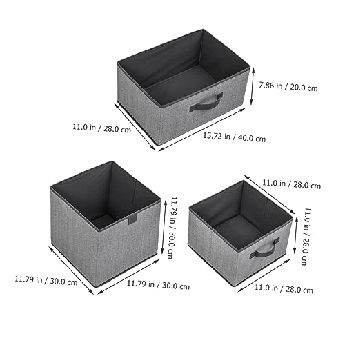Boîtes de rangement en tissu de capacité avec poignées pour maison