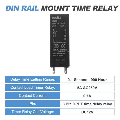 Relais temporisé LCD 12V CC à haute précision avec commande 8 broches - 3