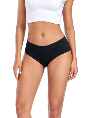 Image of Cotton Underwear for Women Mid Rise Hipster Panties Full Briefs Stretchy Ladies Full Coverage Panties