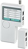 7links Netzwerk Kabeltester: 4in1-Kabeltester mit Tasche, für RJ-45, RJ-11, BNC und USB Typ A auf B (Leitungstester)