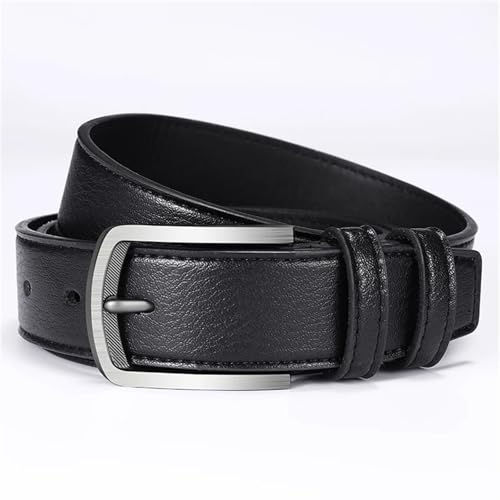 Men's Genuine Leather Belt with Luxury Pin Buckle Vintage Style Strap for Jeans Casual Waist Accessory3