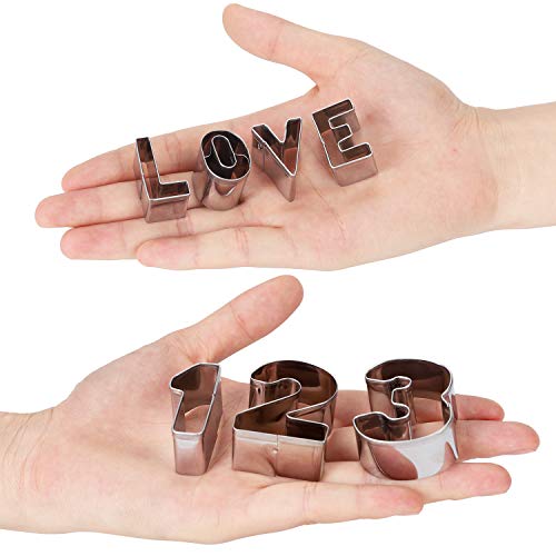 Huafa Alphabet & Number Cookie Cutters Sets Of 35 Pieces Mold Tools thumb #1