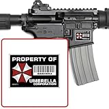 AR-15 Umbrella Corp Racoon City Zombie 4 Pack Stickers - Property Vinyl Decal Lower 5.56