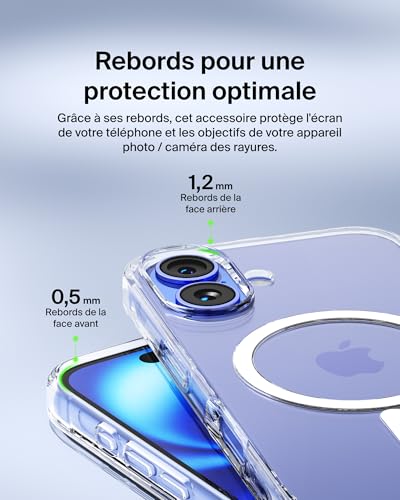 Coque iPhone 16 MagSafe Belkin fine avec protection antimicrobienne et antirayure - 5