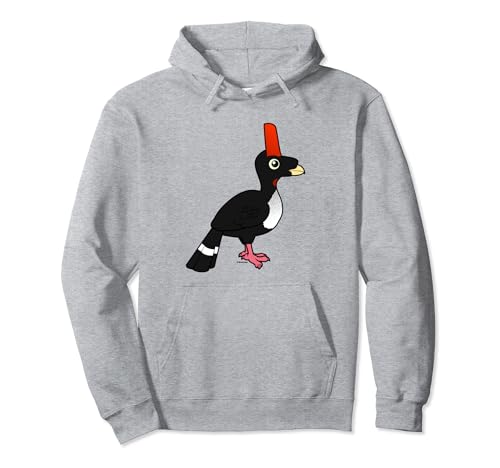 Horned Guan Cute Birdorable Bird Cartoon Illustration Pullover Hoodie