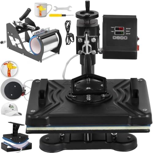 Máquina de prensado térmico multifuncional 5 en 1 digital miniatura 7