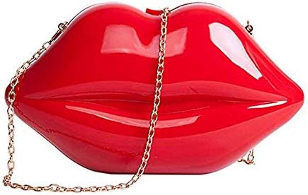 red lip purse