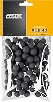 T4E Paintball Kugeln RUB 43, Munition Kaliber .43 0,75g 100 Stück, Rubberballs, schwarz