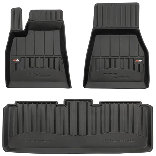 MOTOS Gummimatten Auto Fussmatte passend für Tesla Model S 2012-2021 Heckklappe, vor dem Facelift Verbessern Sie Ihren Reisekomfort mit Antirutschmatte Auto 3D- Allwetter fußmatten Auto, Schutz vor Ve