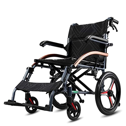 Magnesium Lightweight Foldable Wheelchairs For Elderly Self-Propelled Chair, Portable & Folding, 18In Seat, Weight Capacity 300 Lbs (16) #TOP2