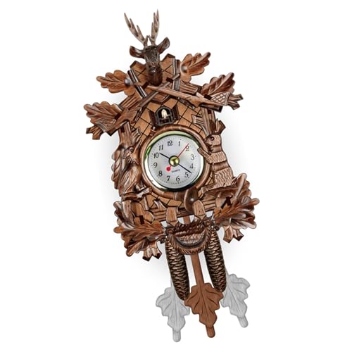 Reloj de pendulo de madera tallada estilo cuco antiguo para decoracion 4