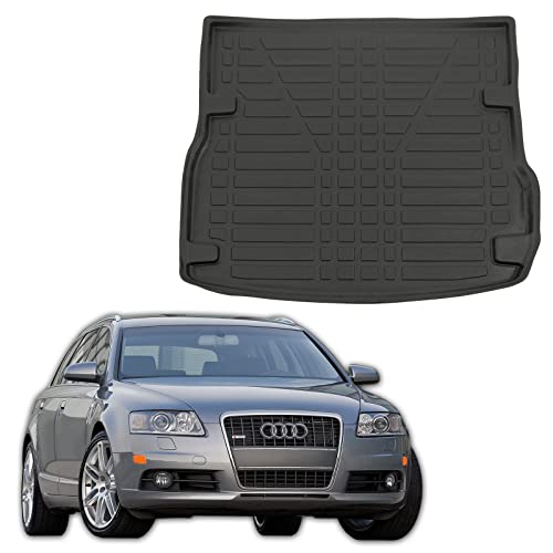 Tapis de coffre Audi A6 C6 Break bac sur mesure imperméable noir