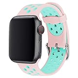 ANBEY für Watch Armband Silikon 44mm 38mm 42mm 40mm, Soft Silikon Ersatz Armbänder für Watch...