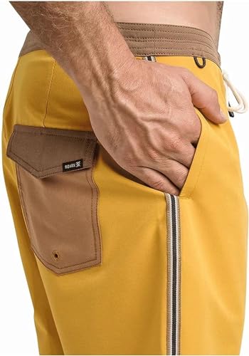 Roark Men's Chiller 17" Boardshorts, Mixtape Gold, 304