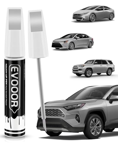 Image of 1F7 Classic Silver Metallic Touch Up Paint Compatible with Toyota Exact Match 2 in 1 Touch up Paint for Chips and Nicks Repair