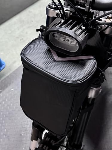 Alforja para manillar Runfarr S-20 negra compatible con motocicletas Surron Light Bee X, Light Bee S, X160, X260 y Talaria Sting miniatura 5
