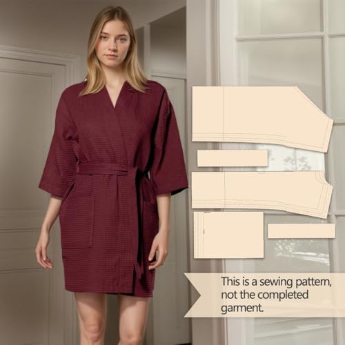 Woman Kimono Multiple Sizes Sewing Pattern, 1:1 Scale Basic Women's Garment Template, Beginner Friendly Sewing Pattern, Apparel Making Template for Handmade Garment