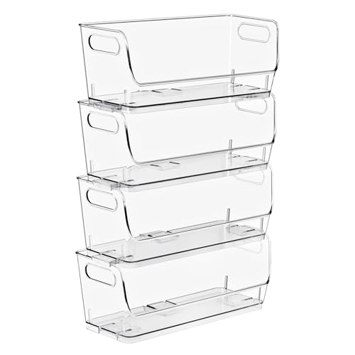 Sorbus Clear Pantry Storage Containers – Open Front Kitchen Organizer,