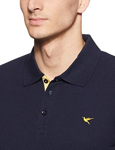Image of Deniklo Men Cotton Rich Regular Fit Solid Polo T-Shirt | Men's Best T Shirt |Half Sleeves Casual T-Shirt |Classic Plain T-Shirt | Collar T Shirt|Polo T-Shirt for Men (Available in Plus Size)