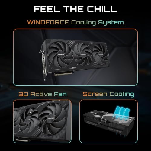 Image of GIGABYTE GeForce RTX 5090 WINDFORCE OC 32G Graphics Card, WINDFORCE Cooling System, 32GB 512-bit GDDR7, GV-N5090WF3OC-32GD Video Card
