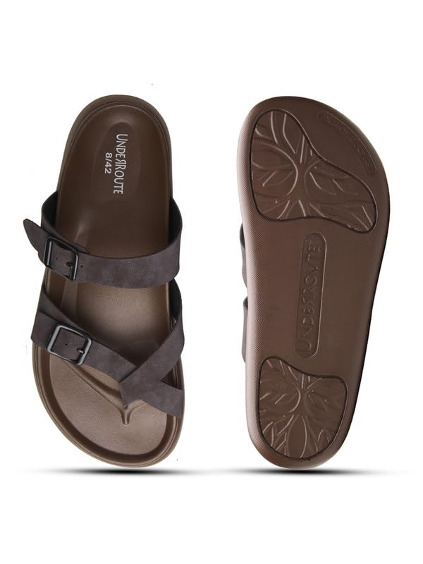 Image of UNDERROUTE mens Underroute Urgh 02 Stylish Durable Soft Footbed Synthetic Casual Sandals for Men Sandal