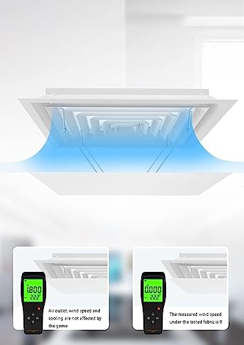Déflecteur d'air de plafond 60 cm réglable pour climatisation centrale