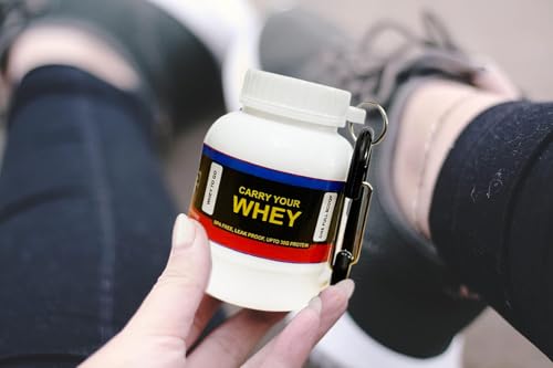 Image of (NEW 2025) Wheey Bottle Combo Small Whey Portable Protein Supplement Powder Carrying Funnel and Container with Key-Chain Bottle Protein /Powder Carrying Funnel 30 ml Flask (Pack Of 3)