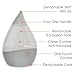 Crane Teardrop Ultrasonic Cool Mist Baby Humidifier for Nursery, Essential Oil Diffuser, Adjustable Settings, Auto Shut-Off, Grey, 0.5 Gallon