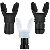 Lungentrainer Atemtrainer, 3 Stück Tragbarer Breathing Trainer Mit Einstellbarem Widerstand, Atemtrainer Lungentrainer, Für Ausdauertraining Und Stressabbau (2 Schwarz, 1 Weiß)
