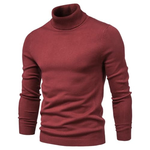 Mens Winter Fashion Sweater Thick Warm Pullovers High Collar Basic Casual Slim Comfortable Sweaters4