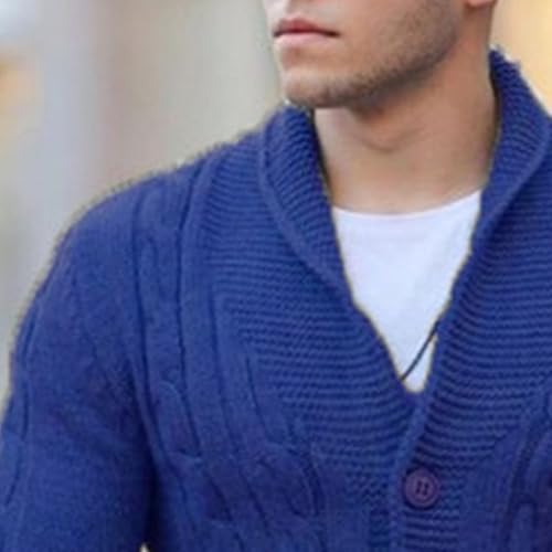 Men's Cardigan Sweater Slim Retro Jacquard Button Down Sweater Knitted Cardigan Casual Sweater3