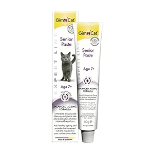 GimCat EXPERT LINE Pâte Senior – Snack fonctionnel pour chats, favorise un vieillissement en bonne santé des chats à partir de 7 ans – 1 tube (1 à 50 g)