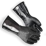 GEEKHOM Grill Gloves Heat Proof for Men, 14 Inch BBQ Gloves 932°F Heat Resistant Waterproof Insulated Grilling Gloves for Turkey Fryer, Barbecue, Smoker, Crawfish Boiler (14 inch, Large)