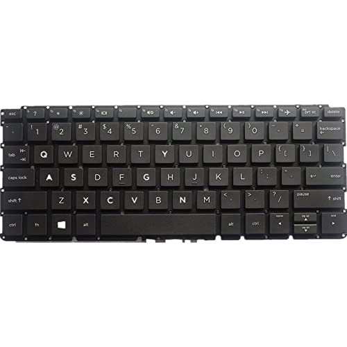 Clavier pour HP x2 210 G2 avec touches silencieuses et frappe fluide US Noir