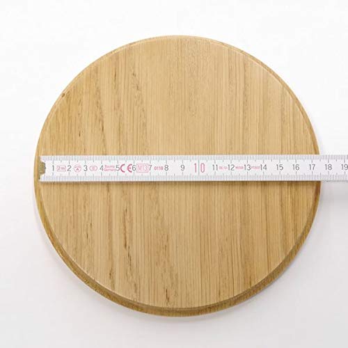 GTK Oferta 5 placas de cuña redondas de roble claro AF 17 cm, tabla cuña, tabla de especias, placa de trofeo, con 5 hojas de roble, portada pequeña
