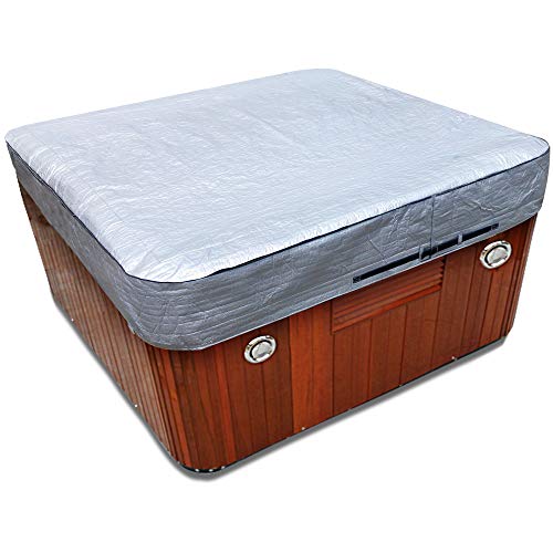UCEDER Waterproof Hot Tub Cover 170G Polyethylene Spa Cover and UV Protection Hot Tub Sun Shield (96"x96"x12") by UCEDER - Used condition - US$41.12