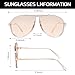 GUVIVI Oversized Aviator Sunglasses for Women Men 2026 70s Retro Gold Metal Sun Glasses Tangle Free Square Aviators