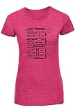 GO HEAVY Damen Kurzarm Tailliert Sport Fitness Trainings Gym T-Shirt | Pink M