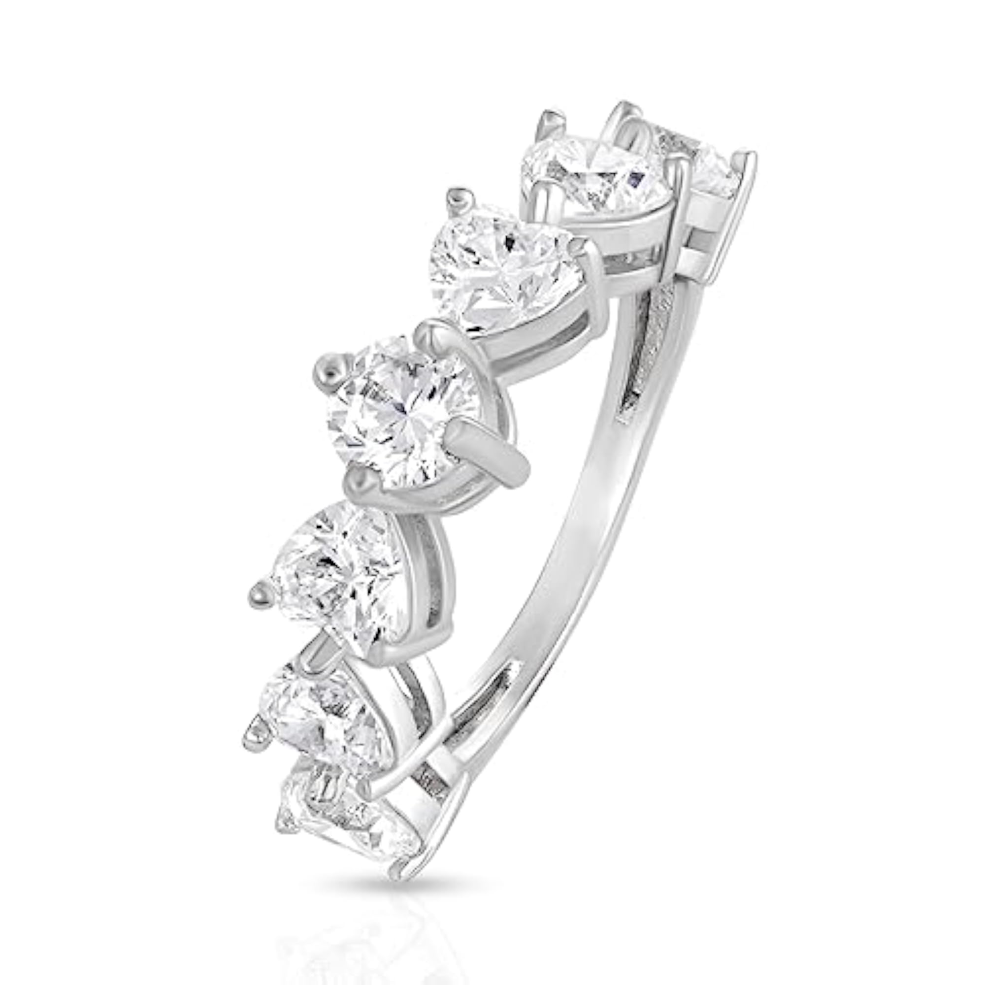 Women's 925 Sterling Silver Elegant Ring, BIS Hallmarked Gift