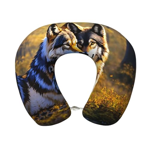 Almohada de espuma viscoelástica para cuello de viaje miniatura 1