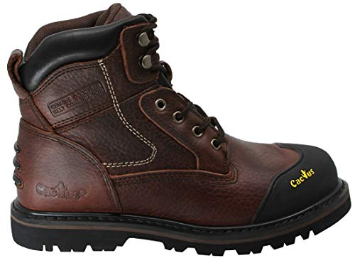 CACTUS Men’s 6060 6” Rubber Toe Guard Oil Tumbled Full Grain Leather Oil Resistant Rubber Outsole Flooring Carpeting Work Boot Protective Rubber Toe Guard2