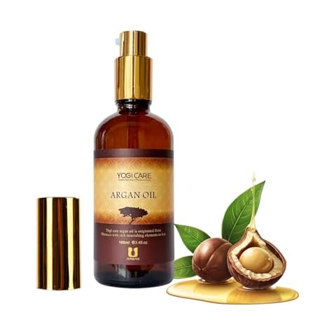 Moroccan Argan Oil For Frizzy, Dry & Damaged Hair – Nourishing & Strengthening Hair Care Oil For All Hair Types – Anti Frizz, Moisturizing, Repair & Shine – 3.4 FL.OZ Glass Bottle Cover